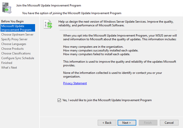 Join the Microsoft Update Improvement Program
