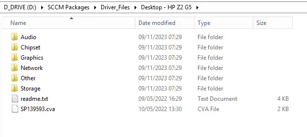 confirm device driver files