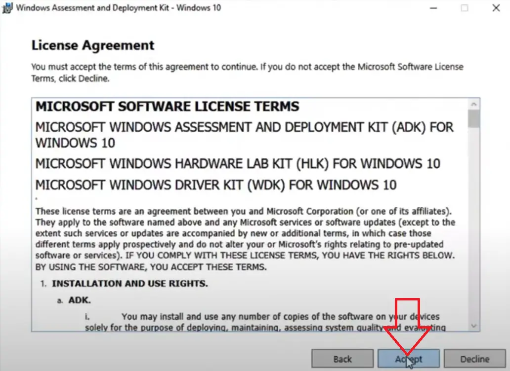 windows adk license agreement
