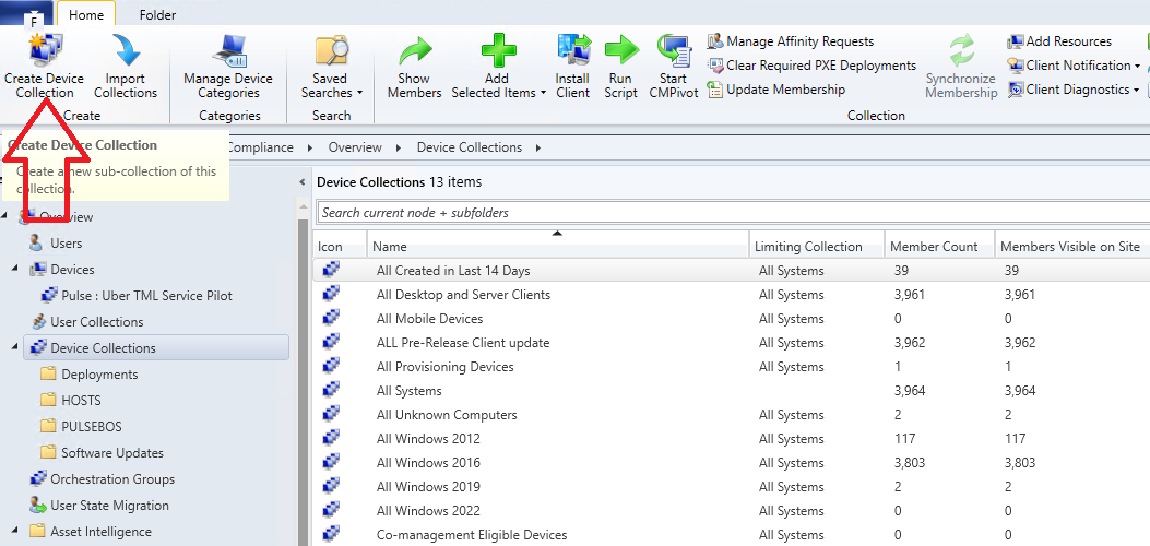 Create A Device Collection In SCCM