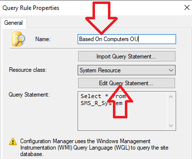 query rule properties